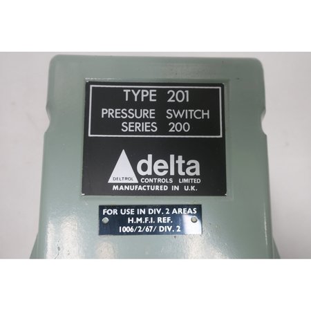 Deltrol SERIES 200 PRESSURE SWITCH TYPE 201